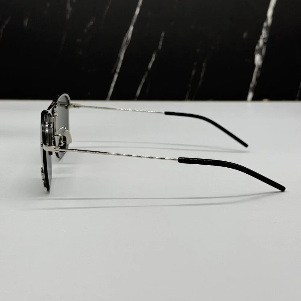 NEW SAINT LAURENT SL309 M 002 SUNGLASSES SILVER UNISEX EYEWEAR SL309M 002